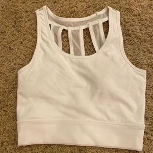 White Sports Bra